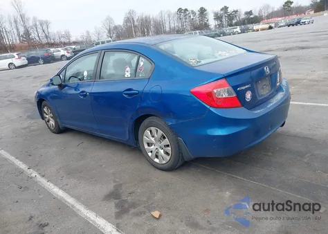 2012 Honda Civic Lx z USA, uszkodzony, nr VIN 19XFB2F50CE071147